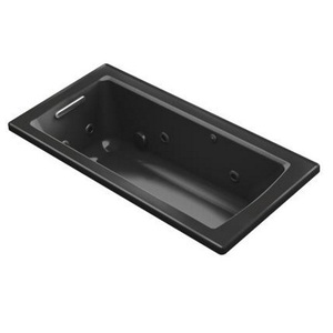 K1947-7 Archer 60'' x 30'' Whirlpool Bath - Black