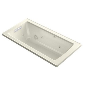 K1947-96 Archer 60'' x 30'' Whirlpool Bath - Biscuit