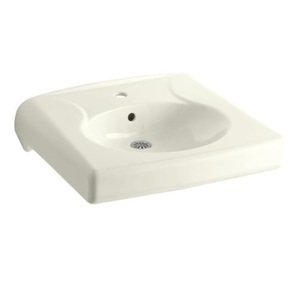 K1997-1-96 Brenham Wall Hung Bathroom Sink - Biscuit K1997-1-96 Brenham Wall Hung Bathroom Sink - Biscuit