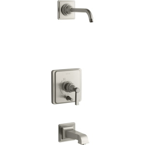 KT13133-4AL-BN Pinstripe Tub & Shower Faucet Trim Trim Kit - Vibrant Brushed Nickel