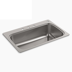 K20060-4-NA Verse Stainless Steel Single Bowl Kitchen Sink - Stainless Steel