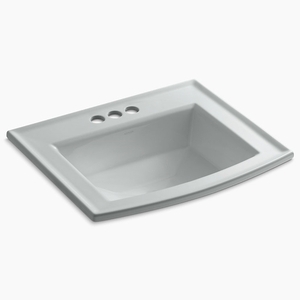 K2356-4-95 Archer Self Rimming Bathroom Sink - Ice Grey