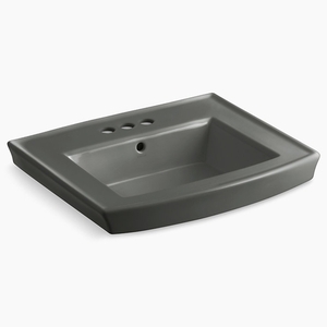 K2358-4-58 Archer Pedestal Basin Part - Thunder Grey