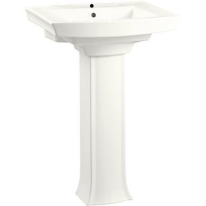 K2359-1-0 Archer Pedestal Bathroom Sink - White K2359-1-0 Archer Pedestal Bathroom Sink - White