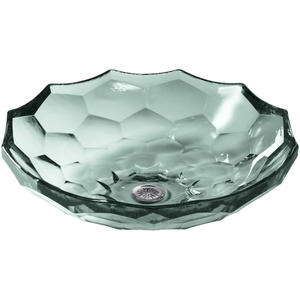 K2373-TG2 Briolette Vessel Style Bathroom Sink - Translucent Dew