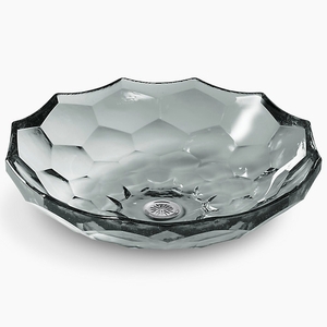 K2373-TG8 Briolette Vessel Style Bathroom Sink - Translucent Stone