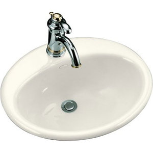 K2905-1-96 Farmington Self Rimming Bathroom Sink - Biscuit