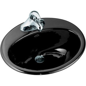 K2905-1-7 Farmington Self Rimming Bathroom Sink - Black