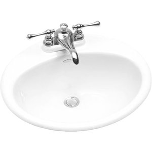 K2905-4-0 Farmington Self Rimming Bathroom Sink - White