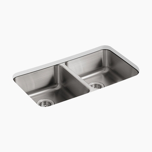 K3350-NA Undertone Stainless Steel Undermount - Double Bowl Kitchen Sink - Stainless Steel