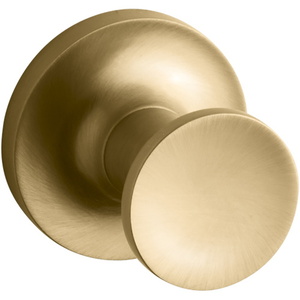 K14443-2MB Purist Robe Hook Bathroom Accessory - Vibrant Brushed Moderne Brass