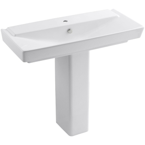 K5149-1-0 Reve Pedestal Bathroom Sink - White