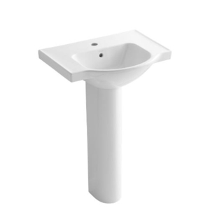 K5266-1-0 Veer Pedestal Bathroom Sink - White