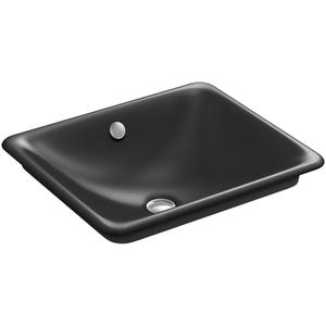 K5400-P5-7 Iron Plains Vessel Style Bathroom Sink - Black