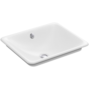 K5400-W-0 Iron Plains Vessel Style Bathroom Sink - White