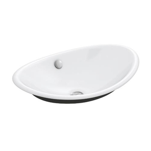 K5403-P5-0 Iron Plains Vessel Style Bathroom Sink - White