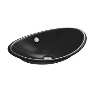 K5403-P5-7 Iron Plains Vessel Style Bathroom Sink - Black