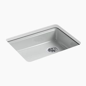 K5479-5U-95 Riverby White/Color Undermount - Single Bowl Kitchen Sink - Ice Grey