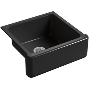 K5665-7 Whitehaven Apron Front / Specialty Sink Kitchen Sink - Black