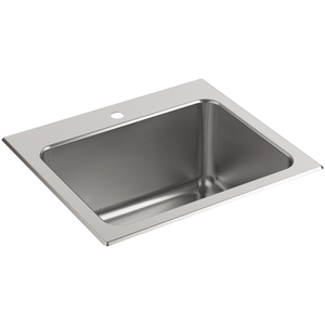 K5798-1-NA Ballad Stainless Steel Single Bowl Kitchen Sink - Stainless Steel