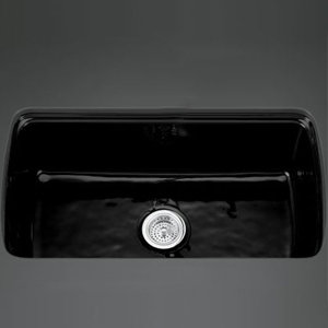 K5864-5U-7 Cape Dory White/Color Undermount - Single Bowl Kitchen Sink - Black