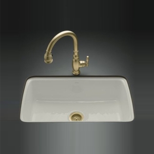 K58645-U-95 Cape Dory White/Color Undermount - Single Bowl Kitchen Sink - Ice Grey