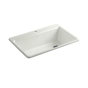 K5871-1A2-0 Riverby White/Color Single Bowl Kitchen Sink - White