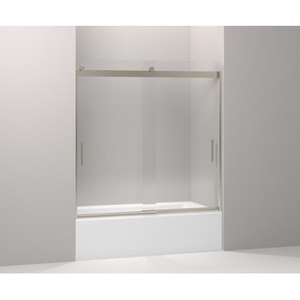 K706002-L-ABV Levity Tub & Shower - Sliding Shower Door - Anodized Brushed Bronze