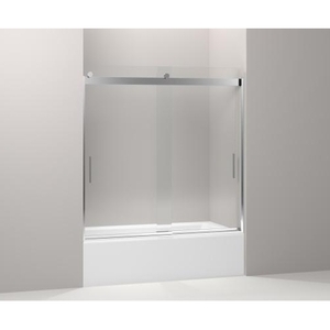 K706002-L-SH Levity Tub & Shower - Sliding Shower Door - Bright Silver