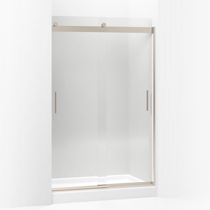 K706008-L-ABV Levity Shower Door - Sliding Shower Door - Anodized Brushed Bronze