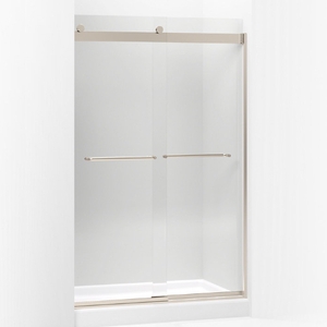 K706014-L-ABV Levity Shower Door - Sliding Shower Door - Anodized Brushed Bronze
