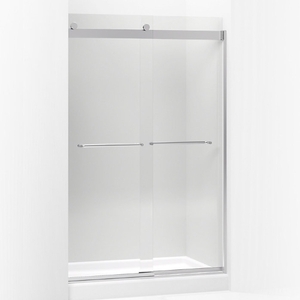 K706014-L-SH Levity Shower Door - Sliding Shower Door - Bright Silver