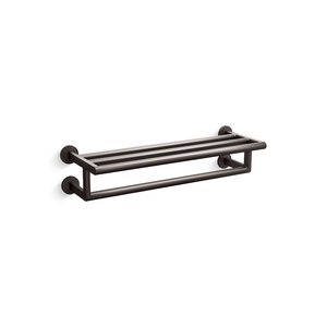 K78376-BGP Components Vanity Shelf Bathroom Accessory - Vibrant Brushed Graphite