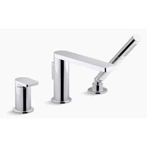 K73078-4-CP Composed Deck Mount With Handshower Tub Faucet - Polished Chrome