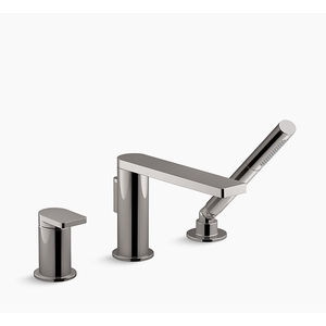 K73078-4-TT Composed Deck Mount With Handshower Tub Faucet - Vibrant Titanium