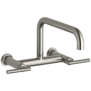 K7549-4-VS Purist Wall Mount Kitchen Faucet - Vibrant Stainless