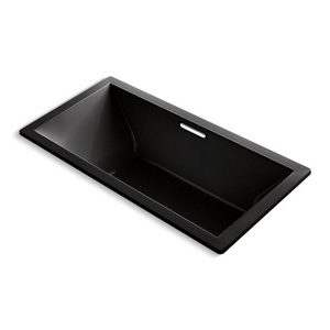 K1835-VBW-7 UnderScore VibrAcoustic 72" x 36" Soaking Tub - Black