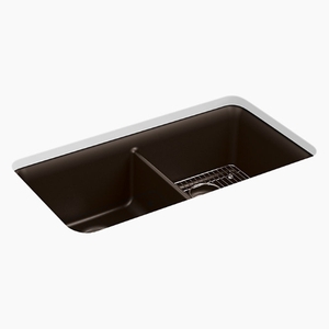 K8199-CM2 Cairn White/Color Undermount - Double Bowl Kitchen Sink - Matte Brown K8199-CM2 Cairn White/Color Undermount - Double Bowl Kitchen Sink - Matte Brown