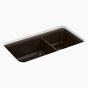 K8204-CM2 Cairn White/Color Undermount - Double Bowl Kitchen Sink - Matte Brown K8204-CM2 Cairn White/Color Undermount - Double Bowl Kitchen Sink - Matte Brown