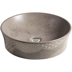 K8324-CS7 Kensho Vessel Style Bathroom Sink - Grey Foussana