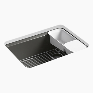 K8668-5UA2-58 Riverby White/Color Undermount - Single Bowl Kitchen Sink - Thunder Grey K8668-5UA2-58 Riverby White/Color Undermount - Single Bowl Kitchen Sink - Thunder Grey