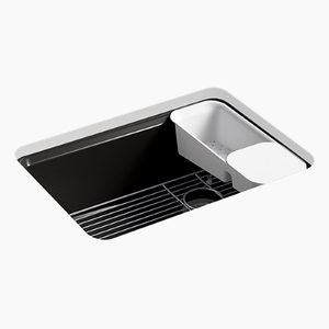 K8668-5UA2-7 Riverby White/Color Undermount - Single Bowl Kitchen Sink - Black