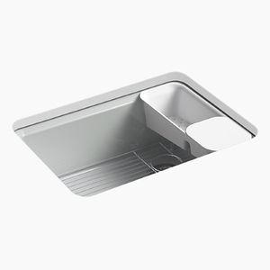 K8668-5UA2-95 Riverby White/Color Undermount - Single Bowl Kitchen Sink - Ice Grey K8668-5UA2-95 Riverby White/Color Undermount - Single Bowl Kitchen Sink - Ice Grey