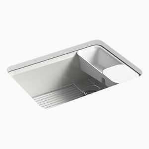 K8668-5UA2-FF Riverby White/Color Undermount - Single Bowl Kitchen Sink - Sea Salt K8668-5UA2-FF Riverby White/Color Undermount - Single Bowl Kitchen Sink - Sea Salt