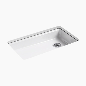 K8689-5U-0 Riverby White/Color Undermount - Single Bowl Kitchen Sink - White