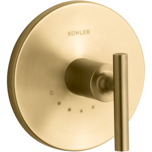 KT14488-4-2MB Purist Thermostatic Valve Trim Trim Kit - Vibrant Brushed Moderne Brass