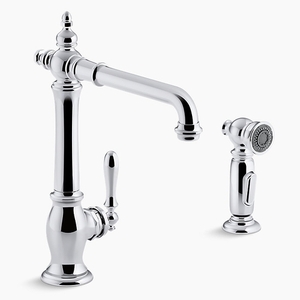 K99265-CP Artifacts Single Handle Kitchen Faucet - Polished Chrome