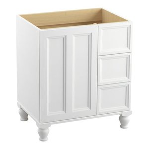 K99517-LGR-1WA Damask Vanity Base Bathroom Vanity - Linen White