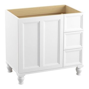 K99520-LGR-1WA Damask Vanity Base Bathroom Vanity - Linen White