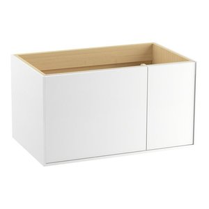 K99543-R-1WA Jute Vanity Base Bathroom Vanity - Linen White